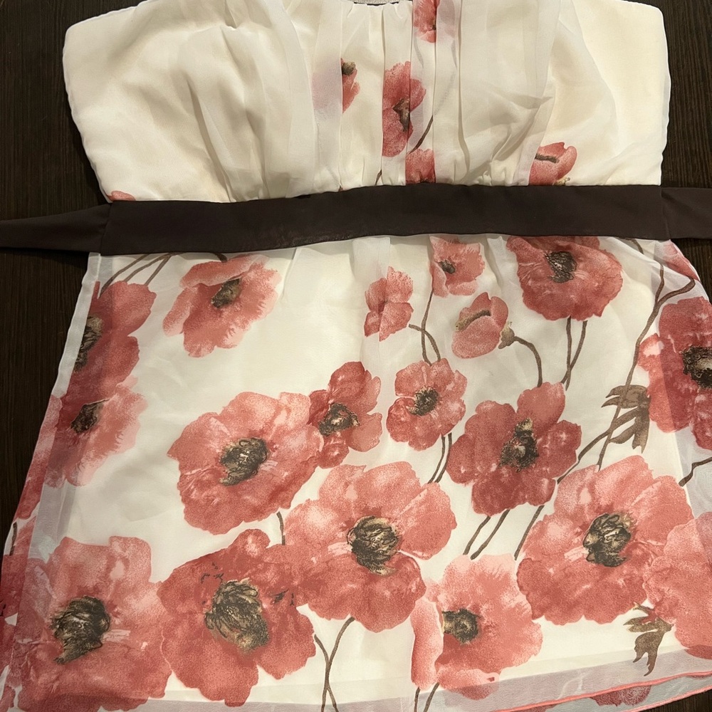 Floral Strapless top